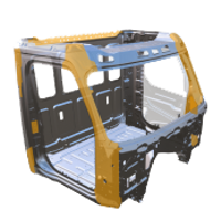 Western Star cab hinges close-up