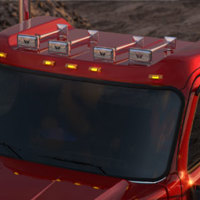 Overhead side view of Western Star truck cab highlighting exterior design